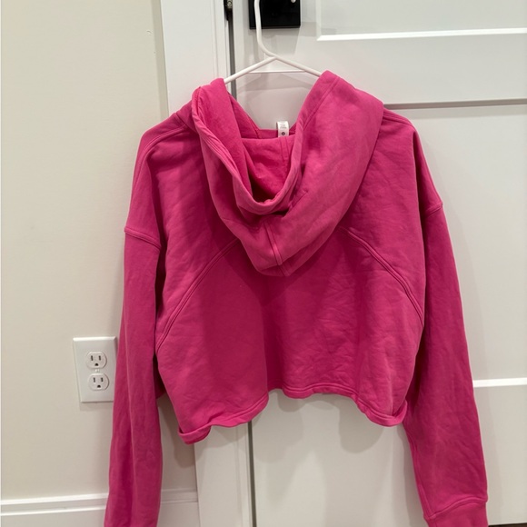 Lululemon All Yours Cropped Hoodie Size 18 in Sonic Pink - Picture 4 of 8